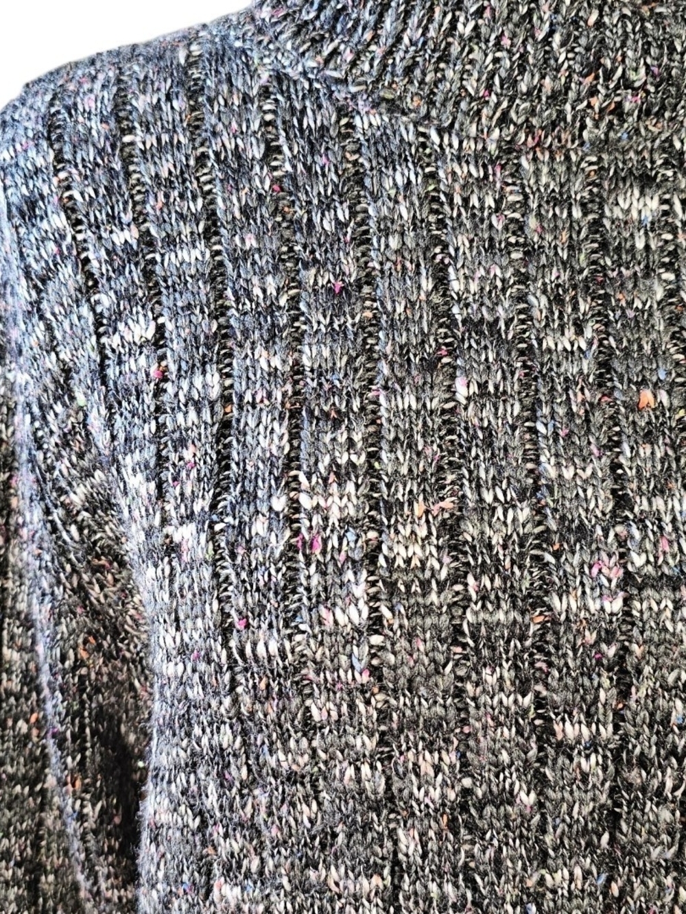 Chico's Size 3 Marled Turtleneck Sweater XL Multicolor Fleck Knit - Picture 2 of 5
